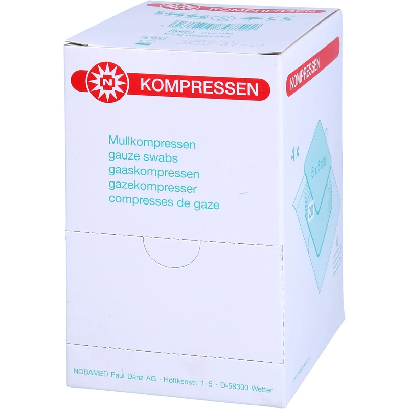 Set Kompresse 5x5cm 12f, 4X20 St KOM