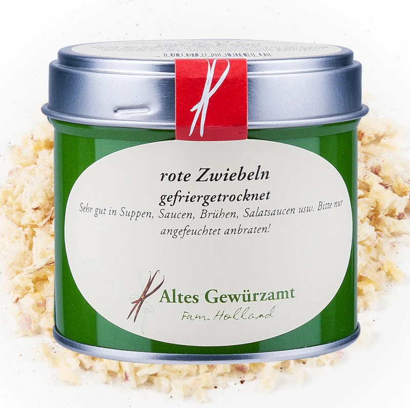 rote Zwiebeln gefriergetrocknet