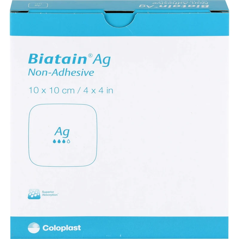 Biatain Ag Schaumverband nicht-haftend 10x10cm, 5 St VER