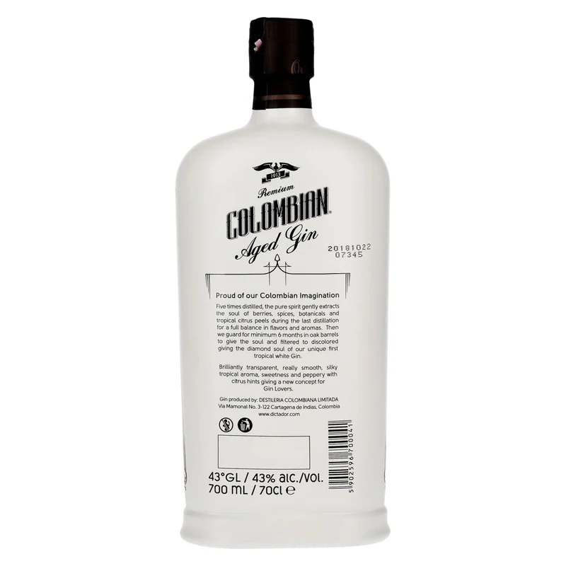 Dictador Ortodoxy Colombian Aged White Gin 43% Vol. 0,7l