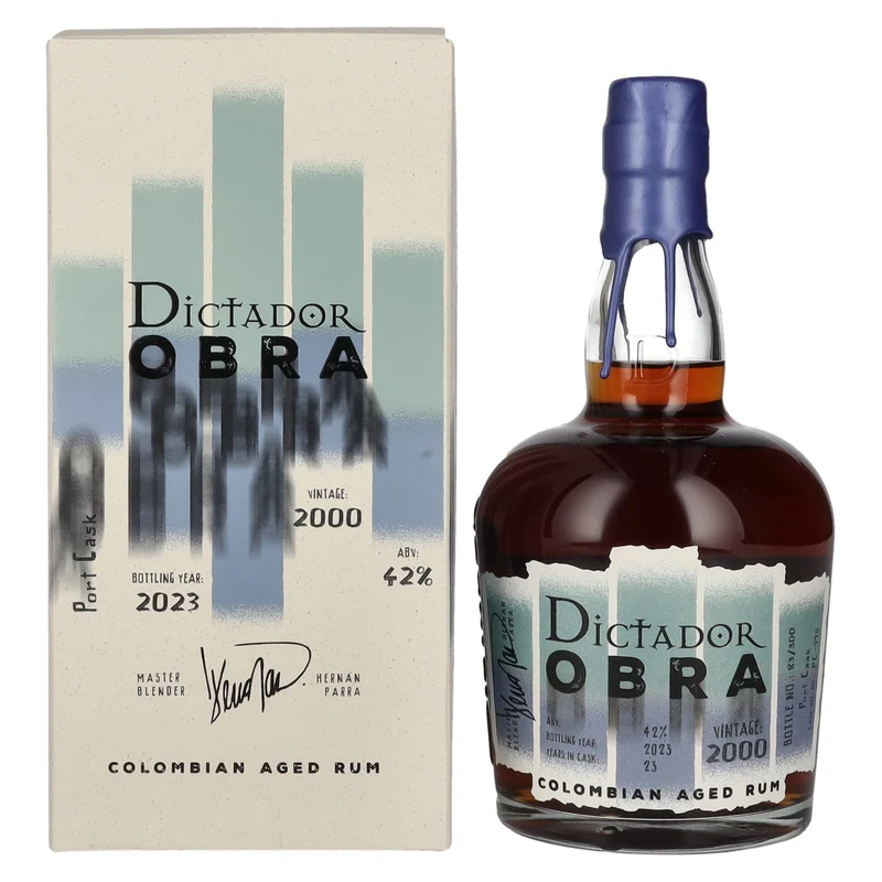 Dictador OBRA VINTAGE 23 Years Old PORT CASK Rum 2000 42% Vol. 0,7l in Geschenkbox