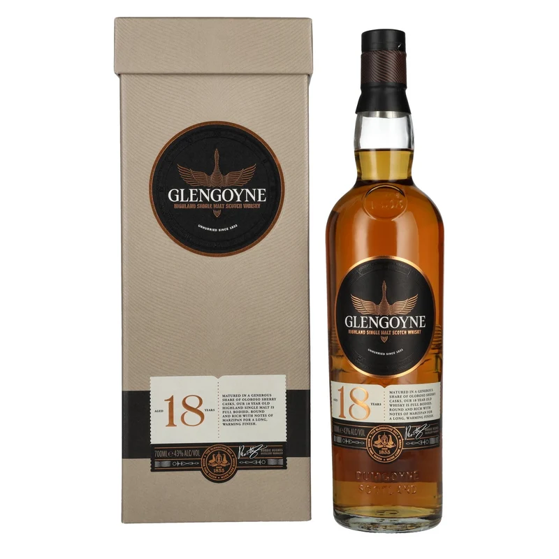 Glengoyne 18 Years Old Highland Single Malt Scotch Whisky 43% Vol. 0,7l in Geschenkbox