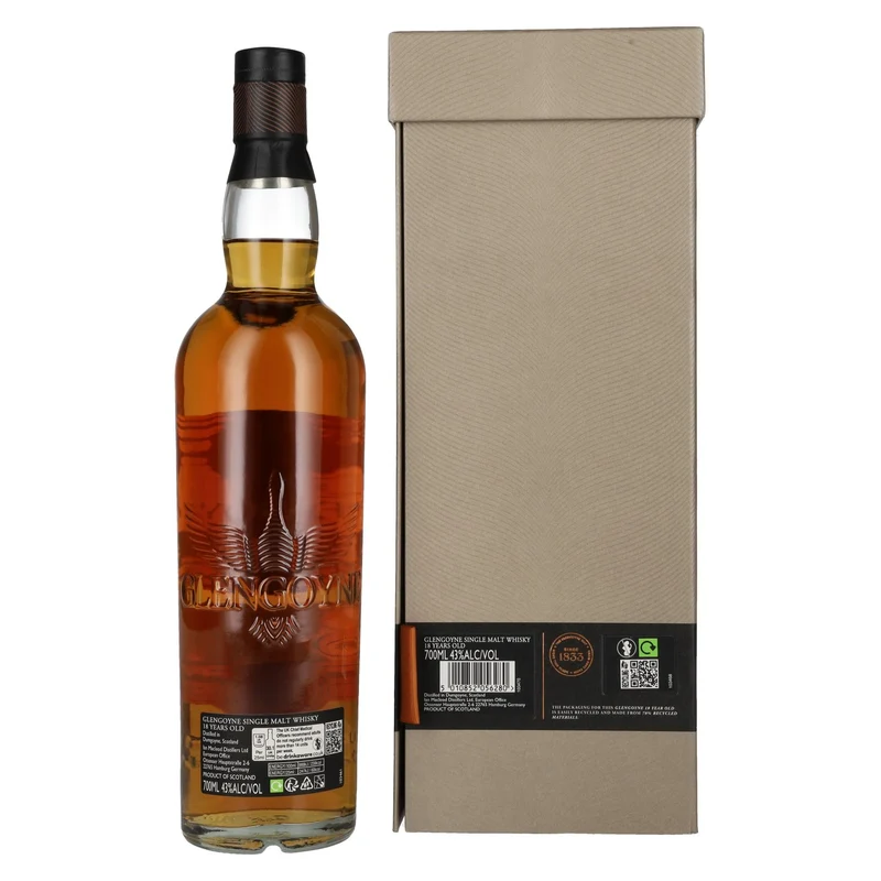 Glengoyne 18 Years Old Highland Single Malt Scotch Whisky 43% Vol. 0,7l in Geschenkbox