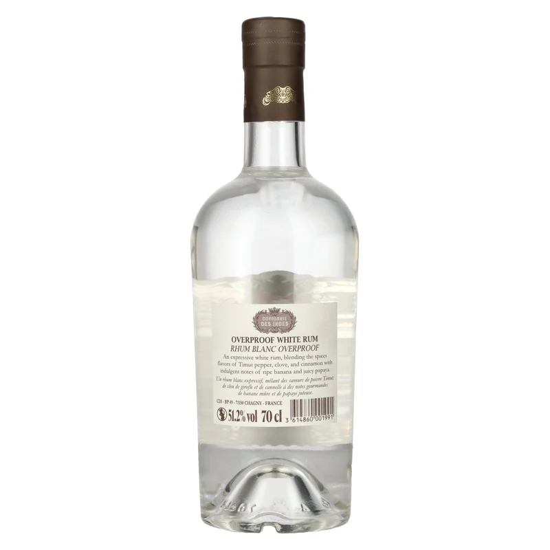 Compagnie des Indes COMPASS Dominican Republic Overproof White Rum 51,2% Vol. 0,7l