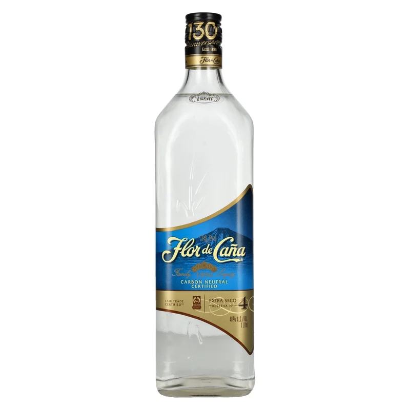 Flor de Caña EXTRA SECO Rum Reserva N° 4 40% Vol. 1l