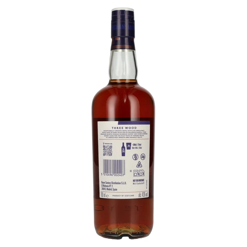 Auchentoshan THREE WOOD Single Malt Scotch Whisky 43% Vol. 0,7l