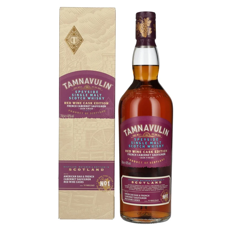 Tamnavulin FRENCH CABERNET SAUVIGNON CASK Speyside Single Malt Scotch Whisky 40% Vol. 0,7l in Geschenkbox