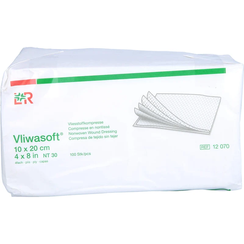 Vliwasoft Vliesstoffkompresse 10x20cm, 100 St KOM
