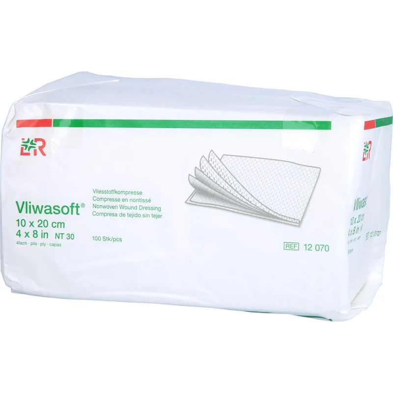 Vliwasoft Vliesstoffkompresse 10x20cm, 100 St KOM