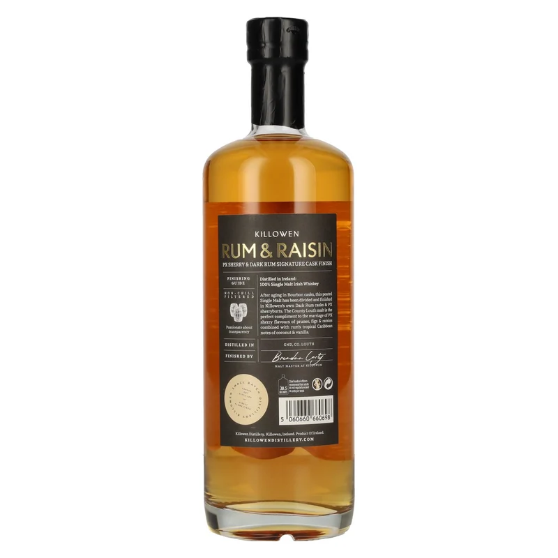 KILLOWEN Rum & Raisin PX Sherry & Dark Rum Signature Cask Finish Irish Whiskey 55% Vol. 0,7l