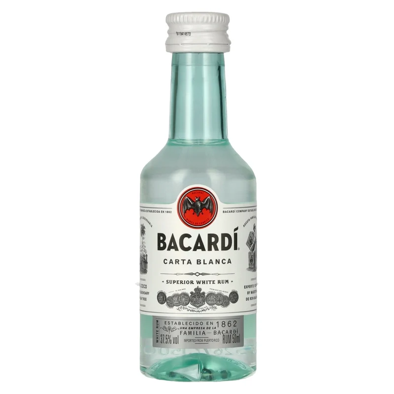Bacardi Ron Carta Blanca Superior 37,5% Vol. 0,05l PET