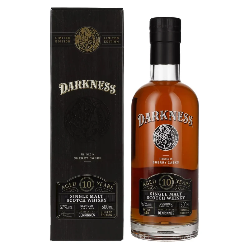 Darkness BENRINNES 10 Years Old OLOROSO CASK FINISH 57% Vol. 0,5l in Geschenkbox