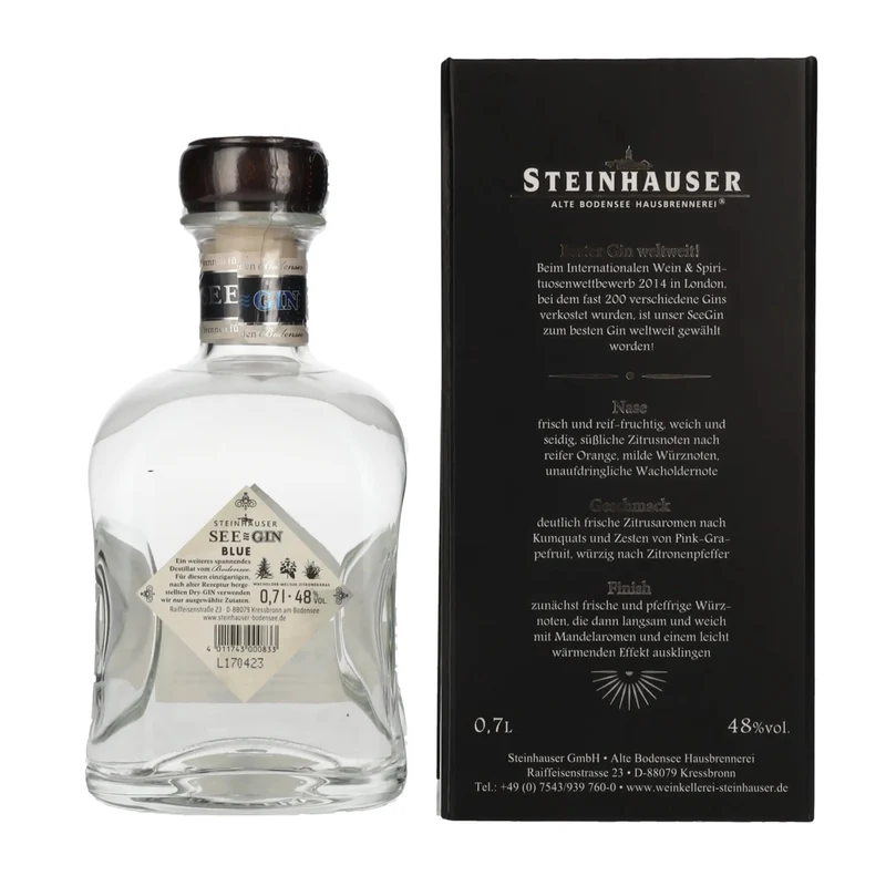 Steinhauser SeeGin BLUE London Dry Gin 48% Vol. 0,7l in Geschenkbox