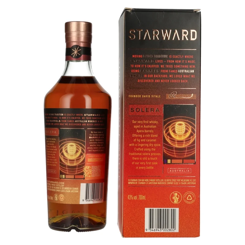 Starward SOLERA Single Malt Australian Whisky 43% Vol. 0,7l in Geschenkbox