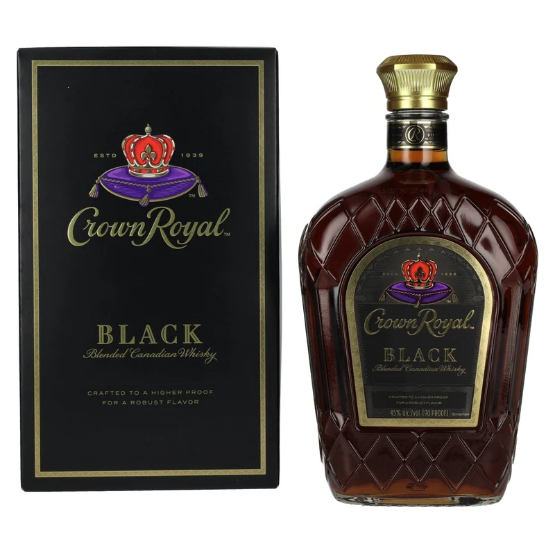 Crown Royal BLACK Blended Canadian Whisky 45% Vol. 1l in Geschenkbox