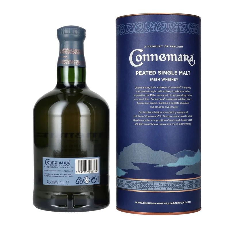 Connemara DISTILLERS EDITION Peated Single Malt Irish Whiskey 43% Vol. 0,7l in Geschenkbox