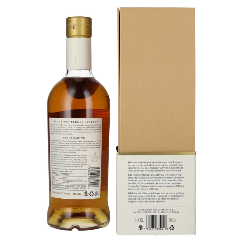 Compass Box ULTRAMARINE Extinct Blends Quartet Blended Scotch Whisky 51% Vol. 0,7l in Geschenkbox