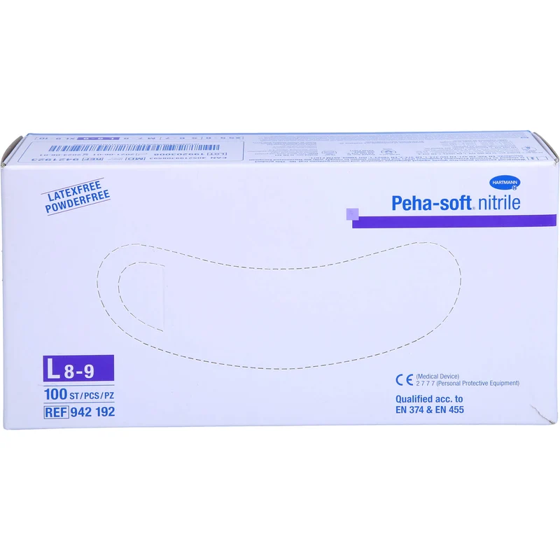 Peha-soft nitrile Untersuch.handsch. L unst.pudfr., 100 St HAS