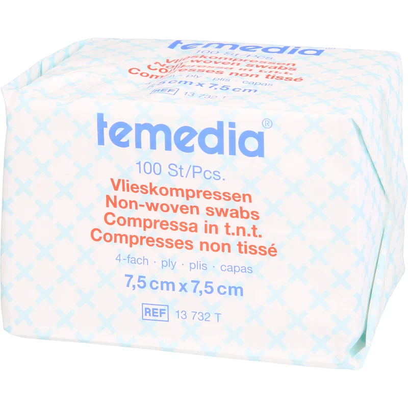 Vlieskompressen unsteril 4-fach 7,5x7,5cm, 100 St KOM