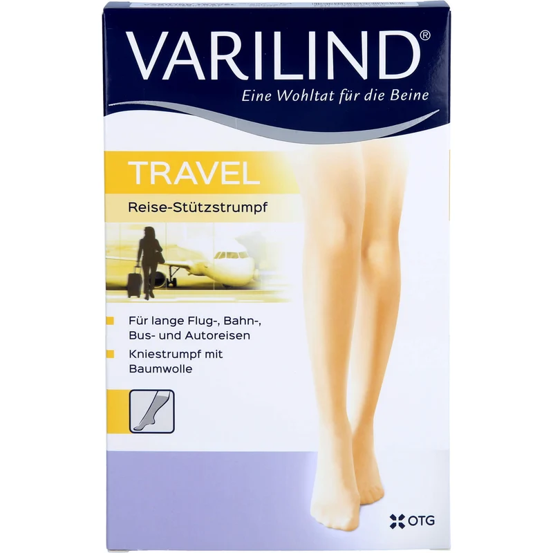 VARILIND TRAVEL Knie Baumwolle schwarz L, 2 St