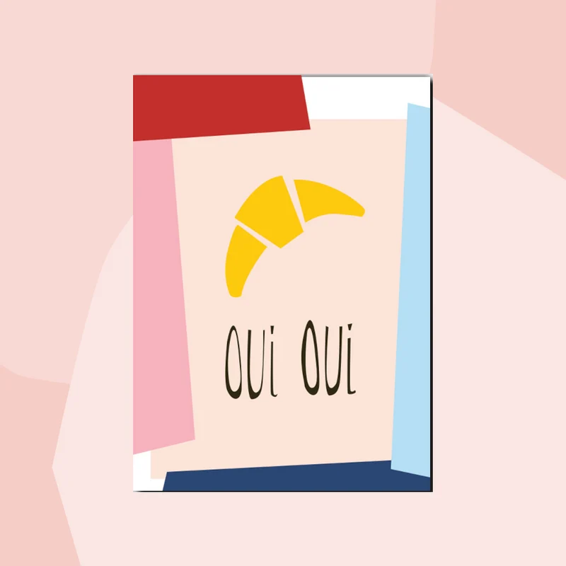Postkarte: Oui oui