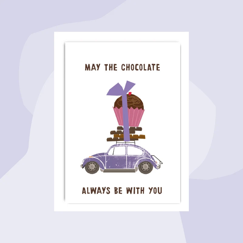 Postkarte: May the chocolate always be with you