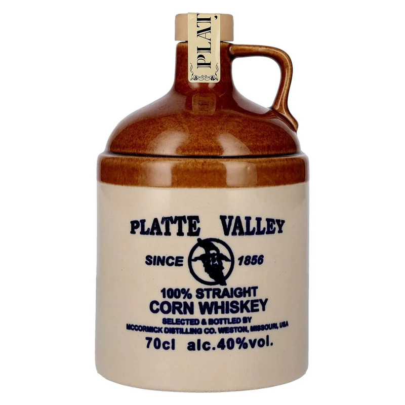 Platte Valley Corn Whiskey 3 Years Old 40% Vol. 0,7l im Tonkrug