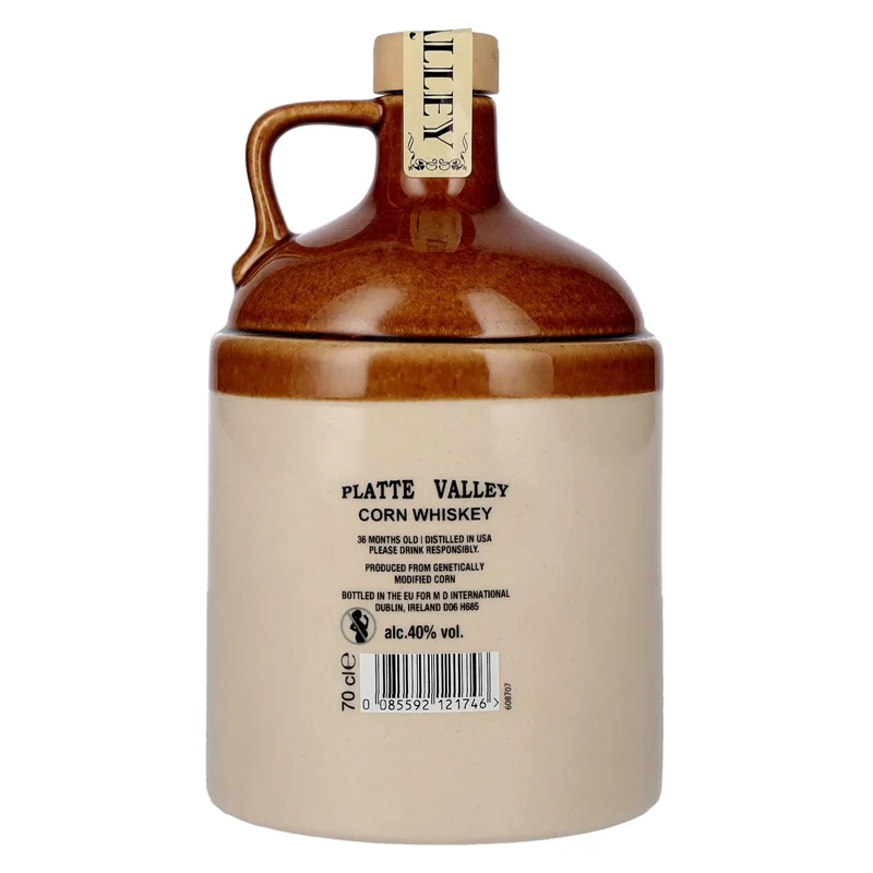 Platte Valley Corn Whiskey 3 Years Old 40% Vol. 0,7l im Tonkrug