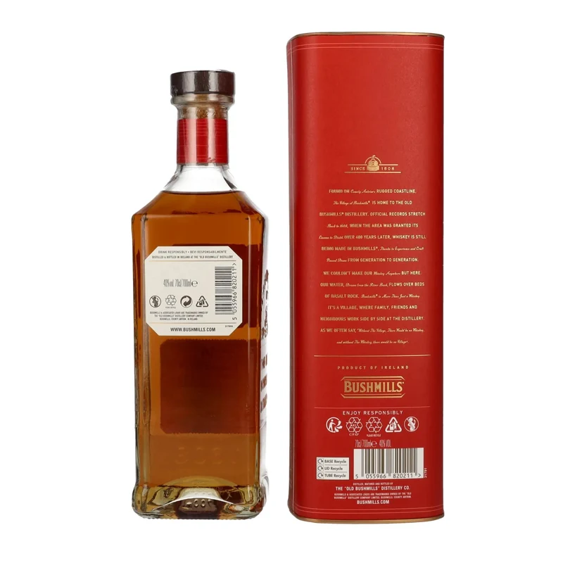 Bushmills 14 Years Old Single Malt Irish Whiskey MALAGA CASK Finish 40% Vol. 0,7l in Geschenkbox