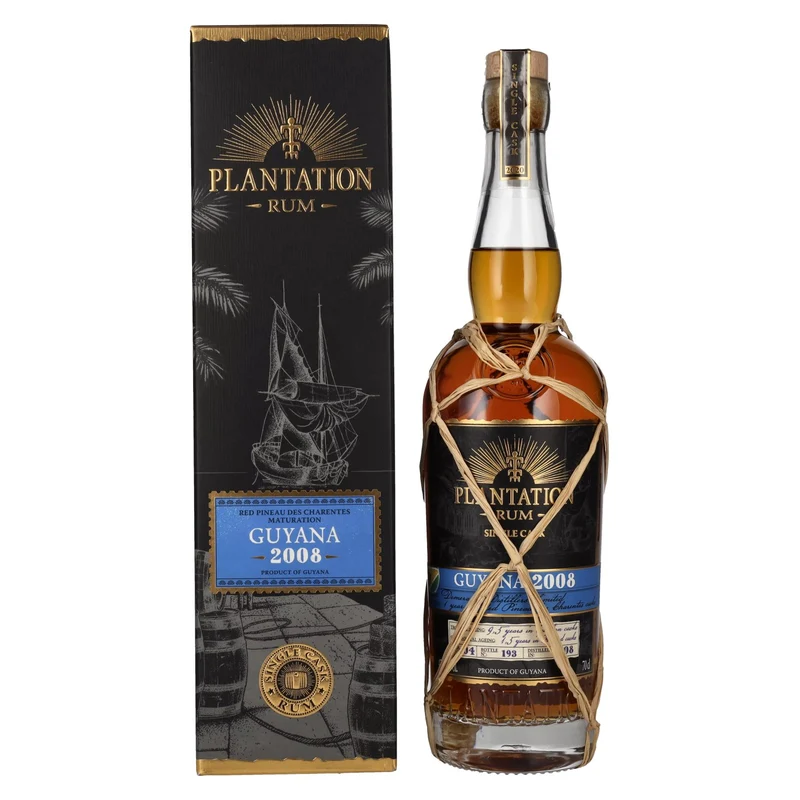 Plantation Rum GUYANA Red Pineau des Charentes Maturation 2008 47,6% Vol. 0,7l in Geschenkbox