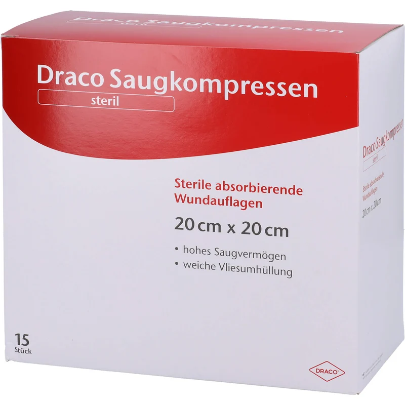 Saugkompressen steril 20x20 DRACO, 15 St KOM