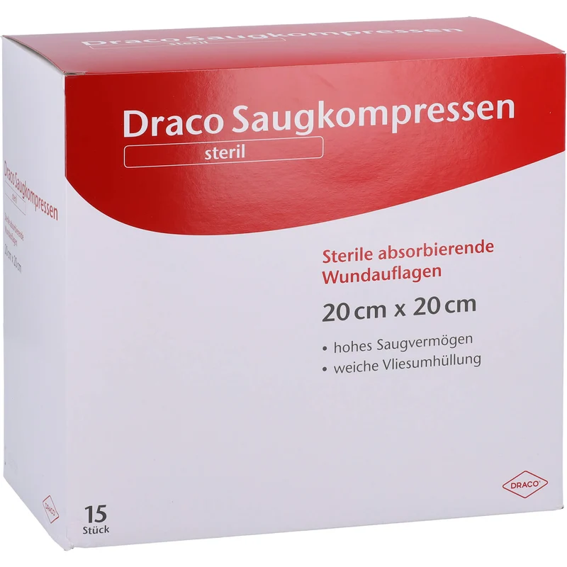Saugkompressen steril 20x20 DRACO, 15 St KOM