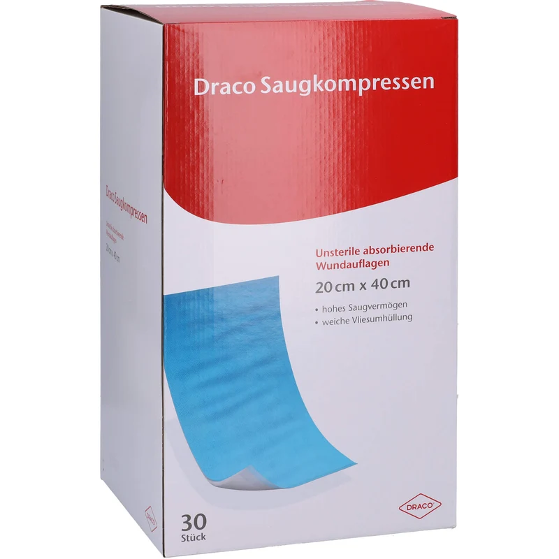 Saugkompressen unsteril 20x40cm Draco, 30 St KOM
