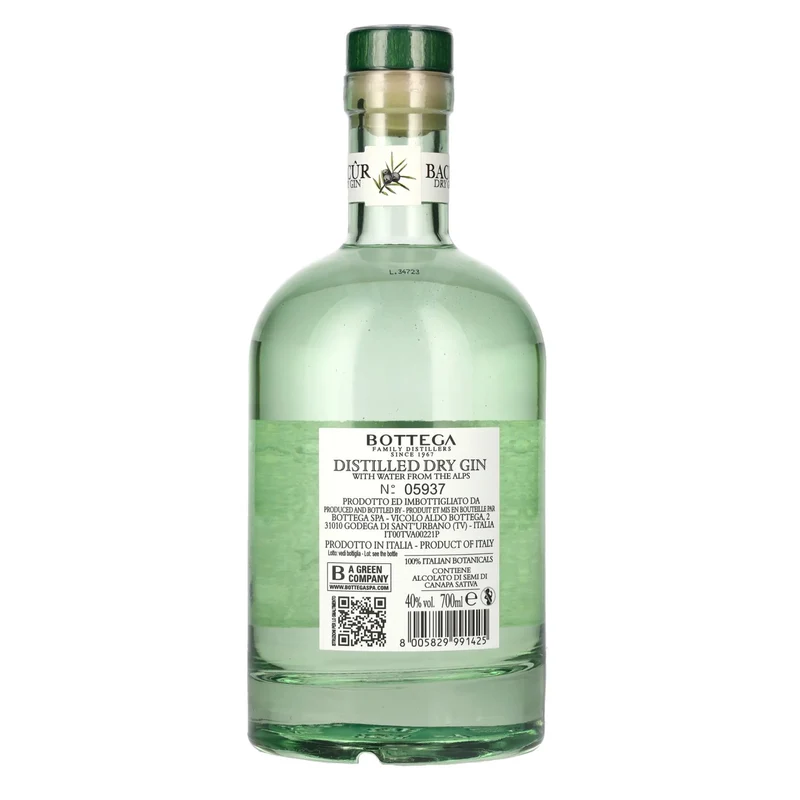 Bottega BACÛR The Wild Green Distilled Dry Gin 40% Vol. 0,7l