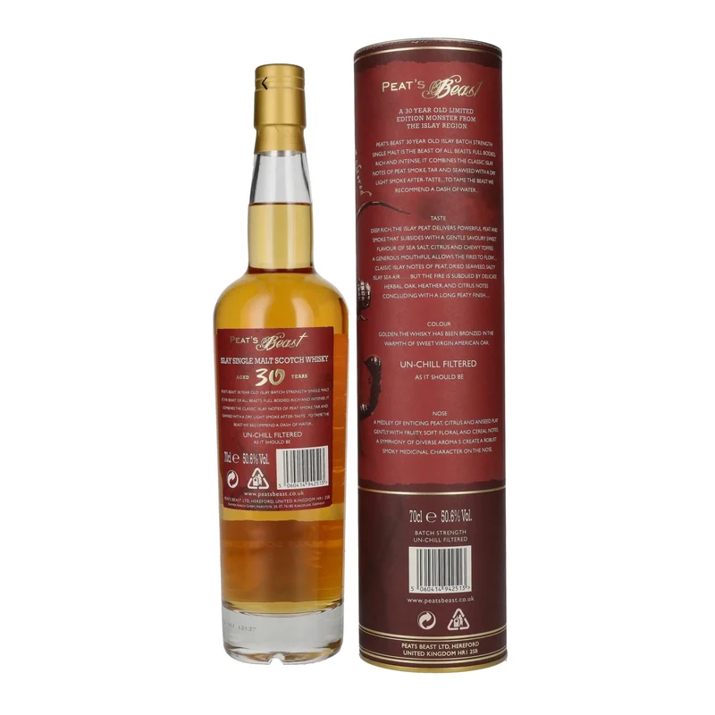 Peat's Beast 30 Years Old Islay Single Malt Limited Edition 50,6% Vol. 0,7l in Geschenkbox