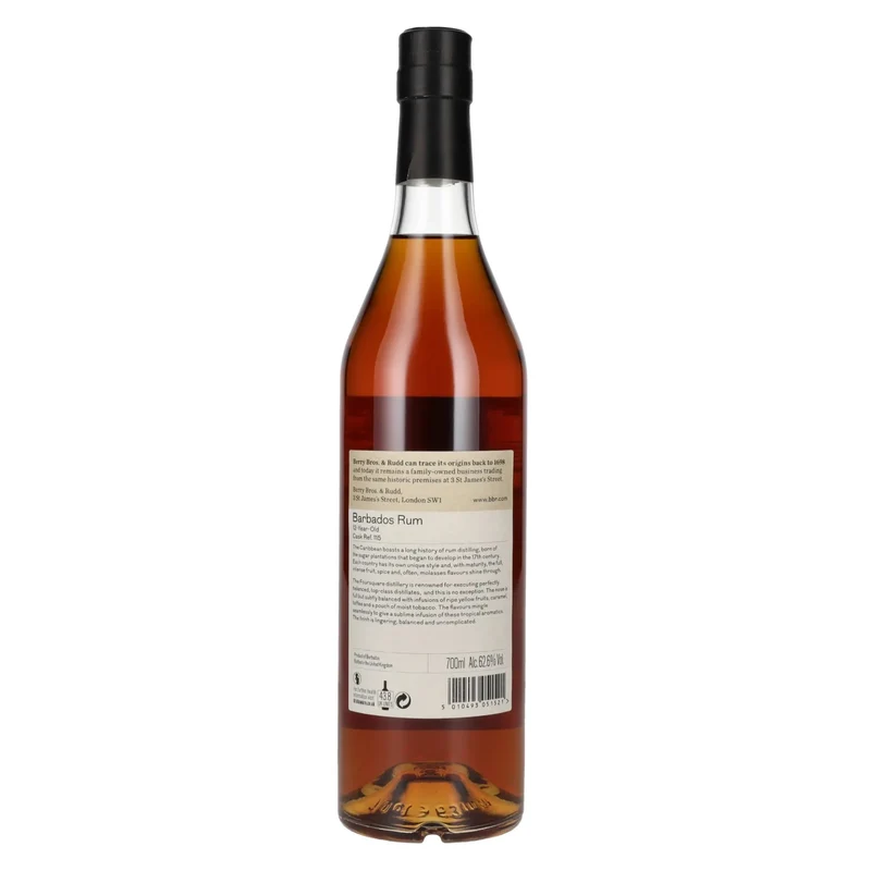 Berry Bros. & Rudd 12 Years Old BARBADOS Single Cask Rum 62,6% Vol. 0,7l