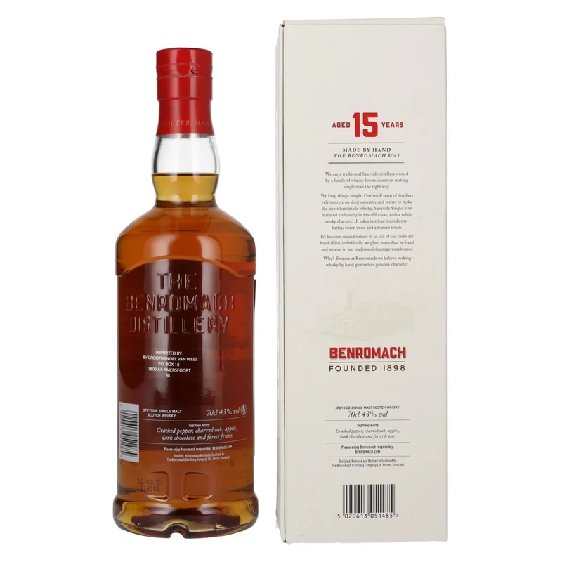 Benromach 15 Years Old Speyside Single Malt 43% Vol. 0,7l in Geschenkbox