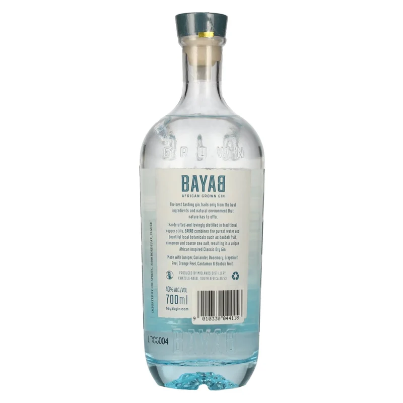 BAYAB African Grown Classic Small Batch Dry Gin 43% Vol. 0,7l
