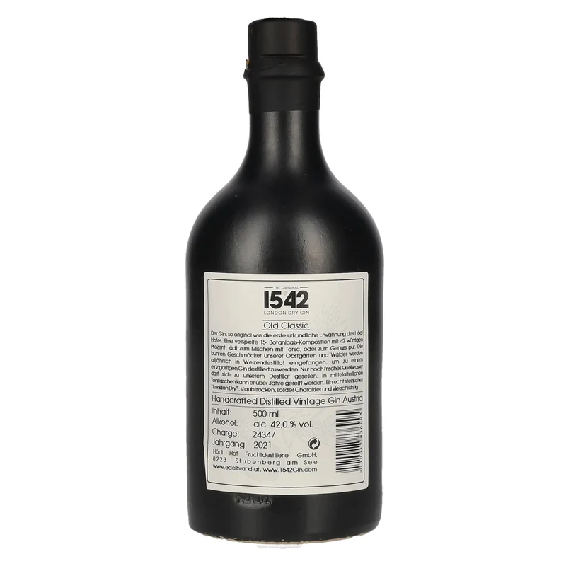 1542 The Original Old Classic London Dry Gin 2021 42% Vol. 0,5l