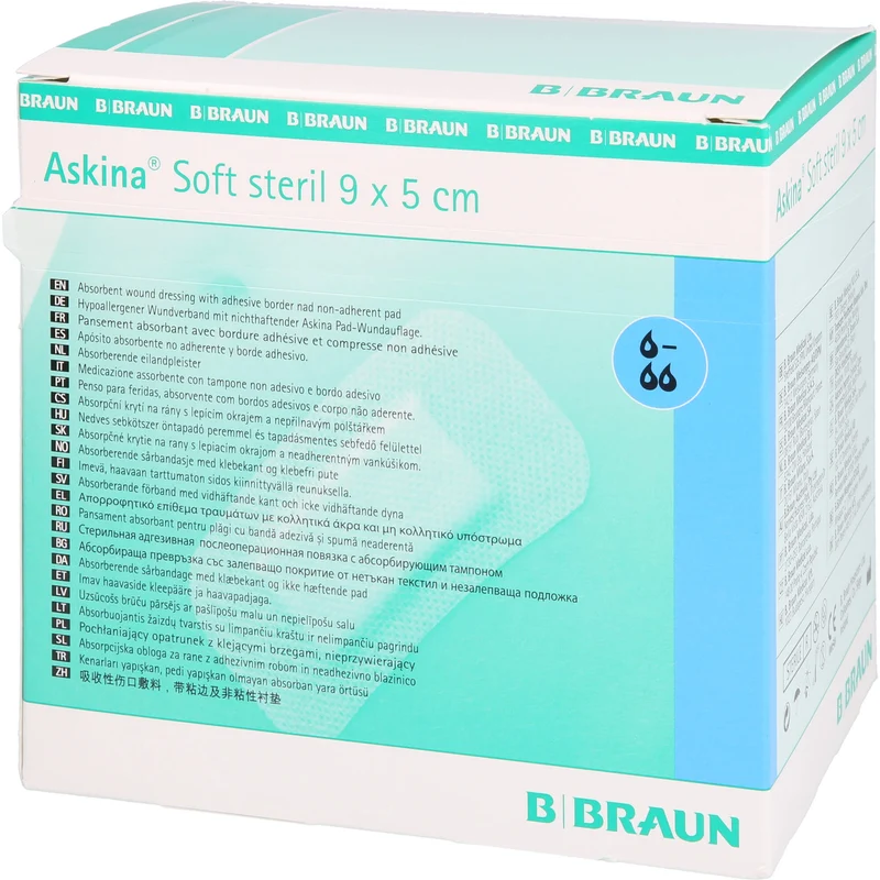 ASKINA SOFT STERIL 9X5CM HYPOALLERGENER WUNDVERBAN, 50 St VER