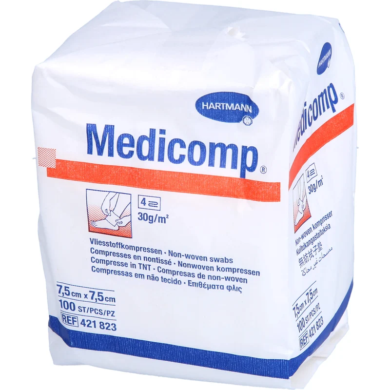 MEDICOMP UNSTERIL7,5X7,5CM, 100 St KOM