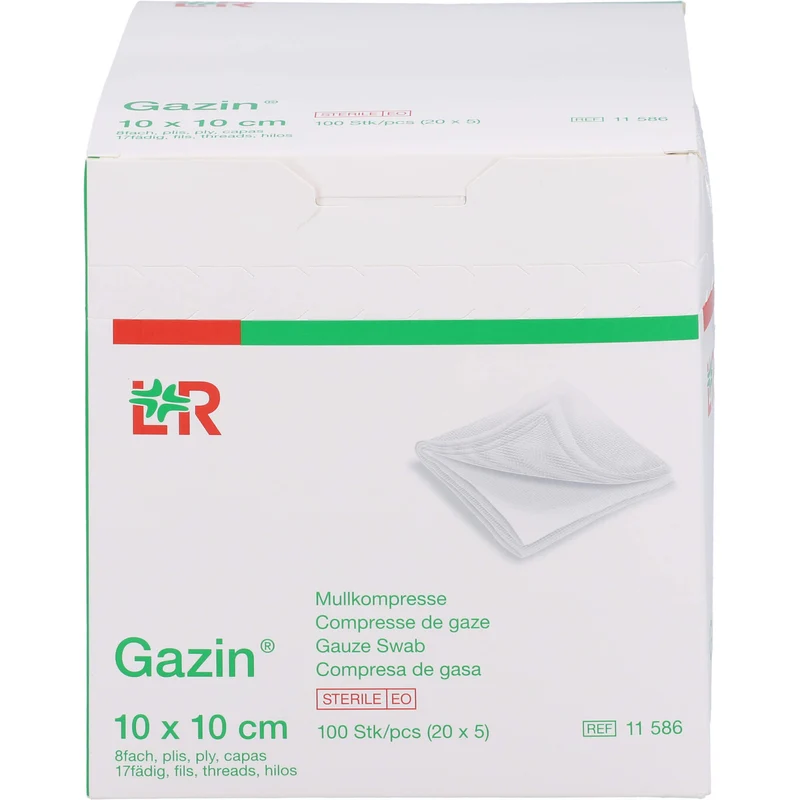 Gazin Mullkompresse steril 10x10cm, 20X5 St KOM