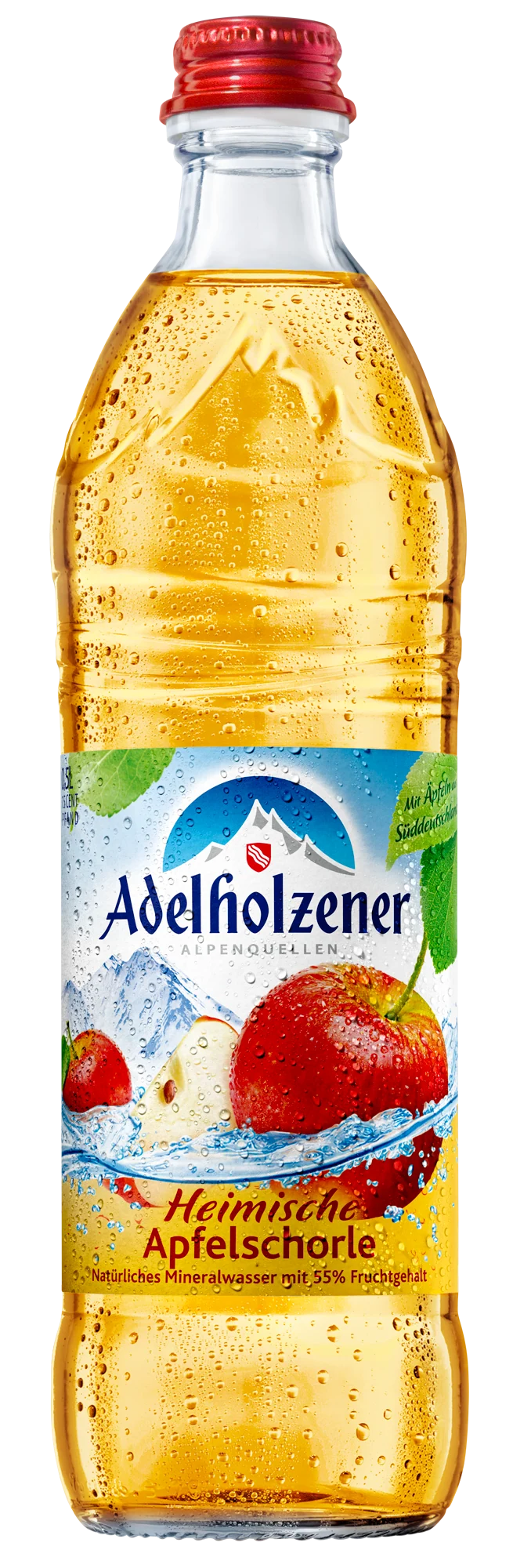 Adelholzener Heimische Apfelschorle 0,5l Glas