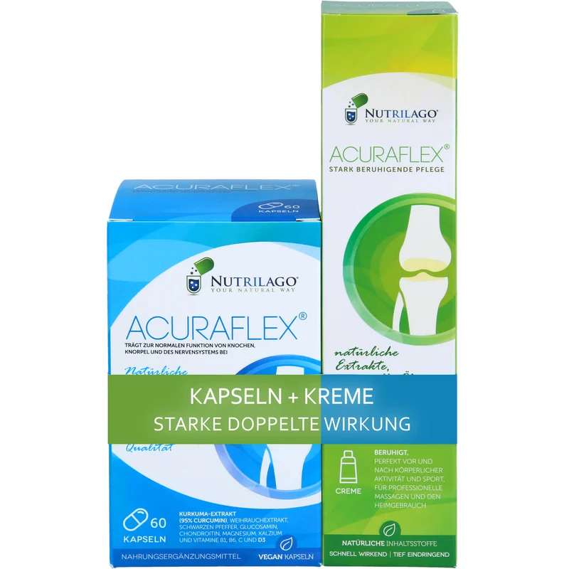 Acuraflex Komplett 60Kapseln+100ml Creme Nutrilago, 1 St KPG