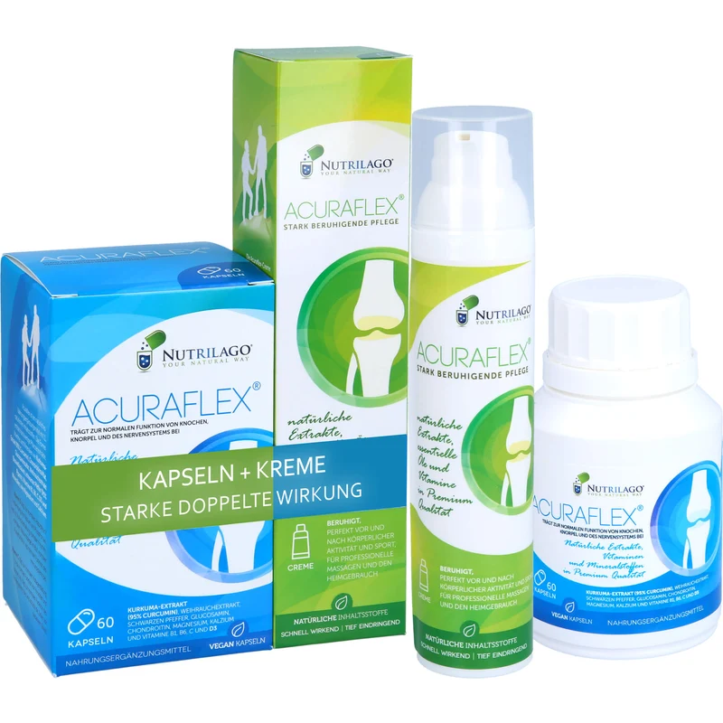 Acuraflex Komplett 60Kapseln+100ml Creme Nutrilago, 1 St KPG