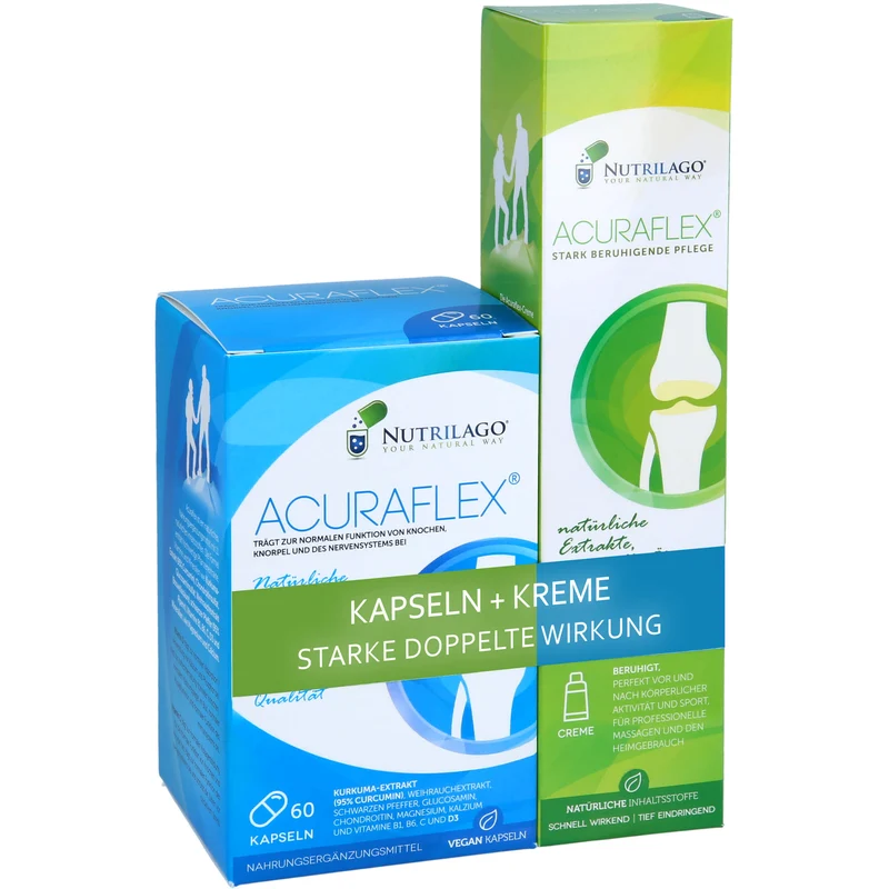 Acuraflex Komplett 60Kapseln+100ml Creme Nutrilago, 1 St KPG