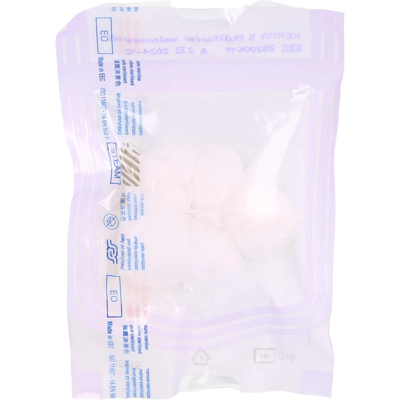 MULLTUPFER HANDGEF.STERIL WALLNUSSGROSS 15x15CM, 5 St TUP