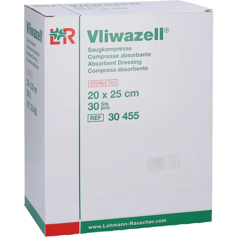 Vliwazell Kompressen 20x25cm steril, 30 St KOM
