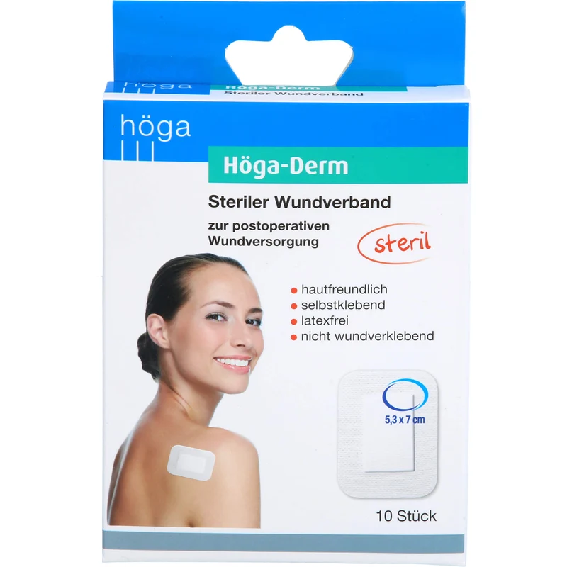 Hoega-Derm steriles Pflaster 53mmx70mm, 10 St PFL