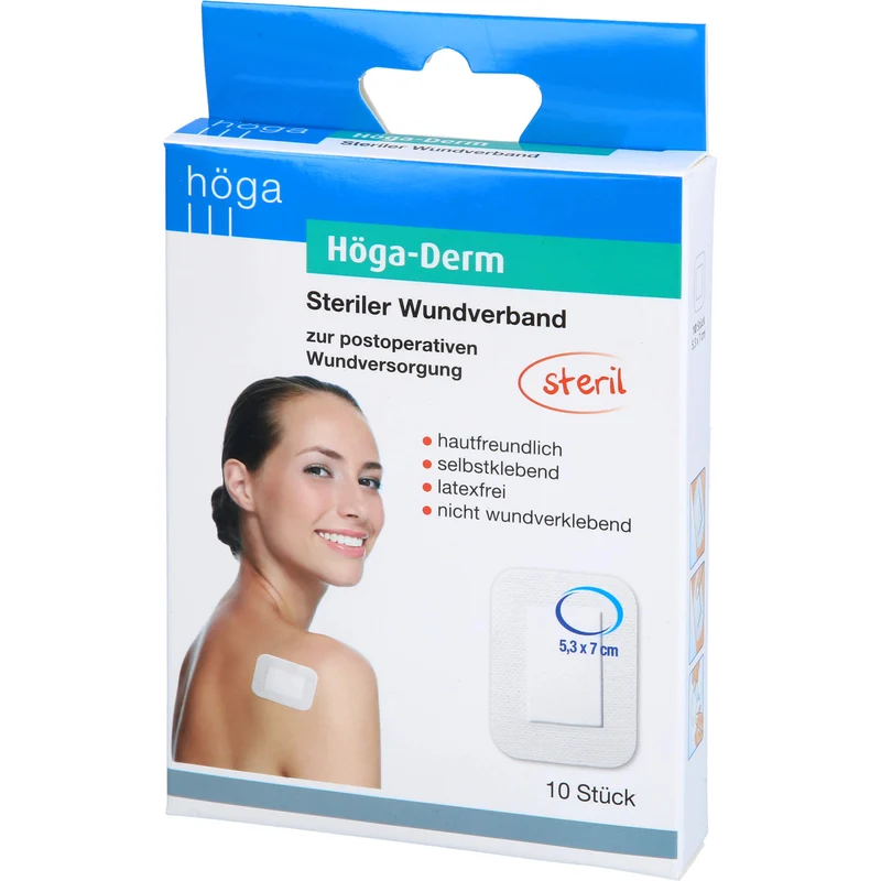 Hoega-Derm steriles Pflaster 53mmx70mm, 10 St PFL